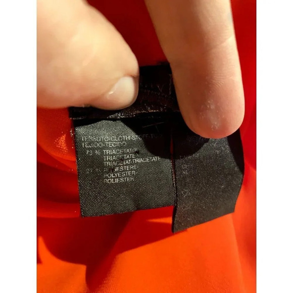 MaxMara Asymmetrical Detail Sleeveless Red  Orange Midi Dress M - Picture 4 of 4